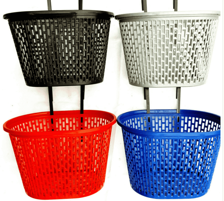 cute kids plastic bicycle basket bike basket