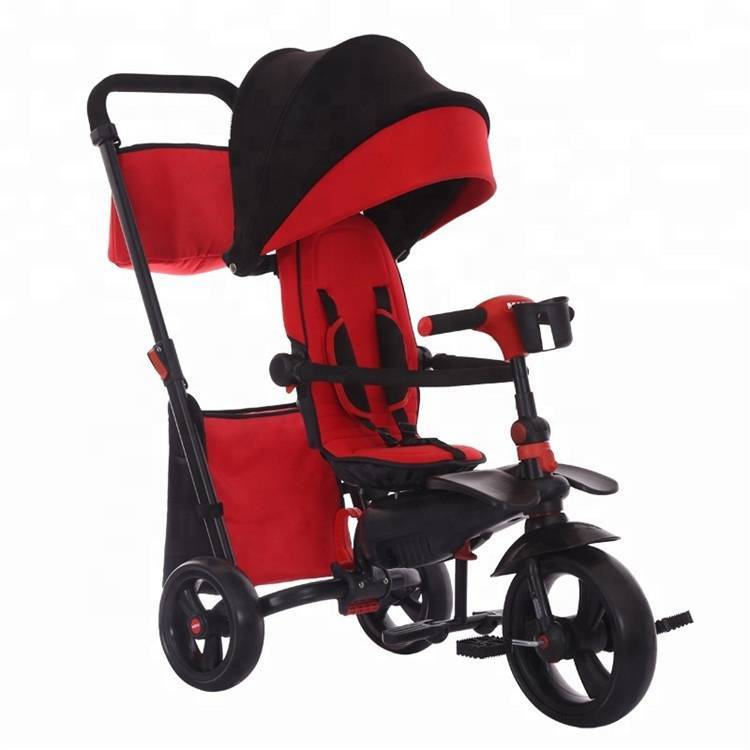 hot selling baby tricycles with push handle/3 wheels trike cheap kids tricycle with trailer/4 in 1 baby tricycle for 1-6