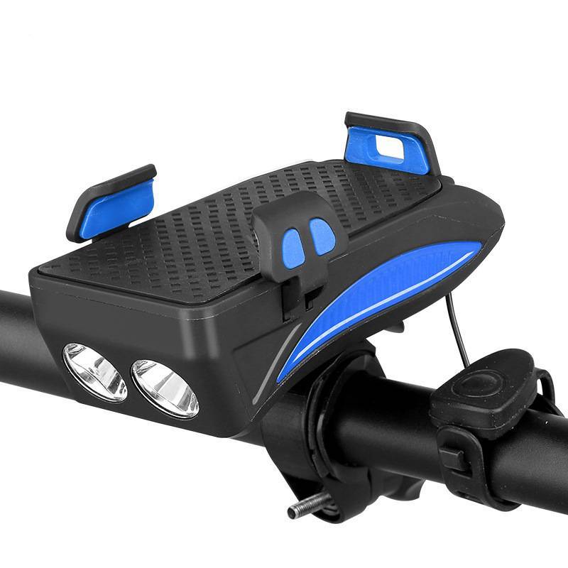 Bicycle light mobile phone stander riding headlight horn bike light portable power source set for multifunction cycle lights