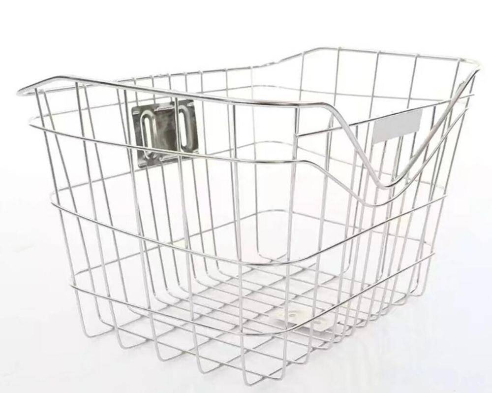 Round steel stainless bike basket,bicycle basket from direct factory