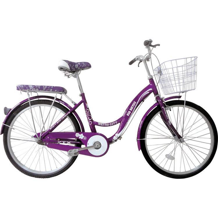 City bike women road bicycle with front basket /26
